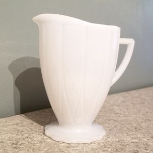 Vintage milk glass creamer